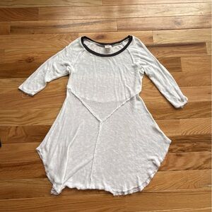 Free People White and Black Trim Top